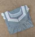 Soft Cotton Pleated, Sleeveless, Half Open Medium Printed Nighty