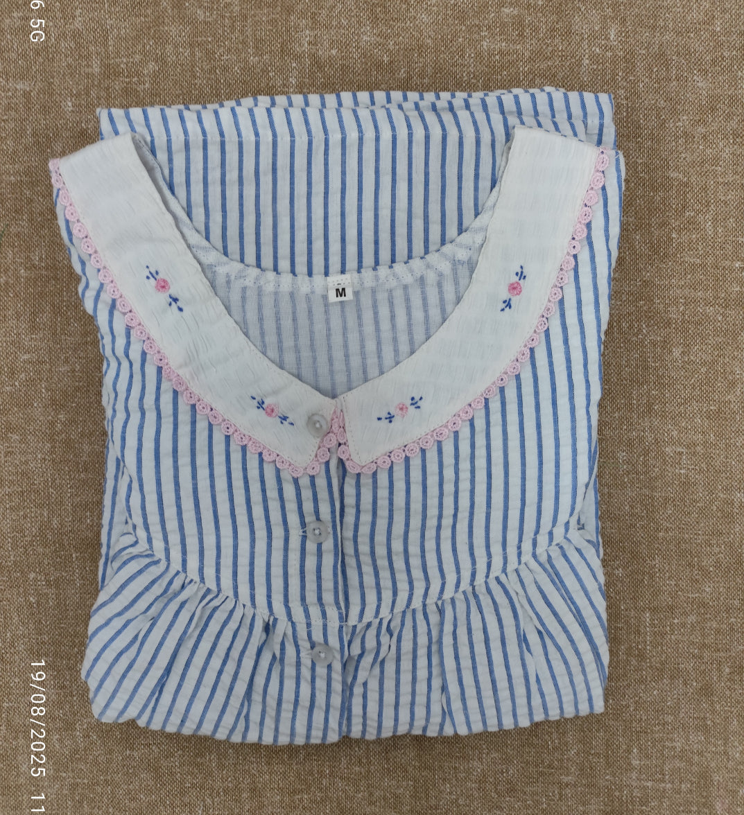 Bantex Pleated, Full Open Medium Printed Nighty