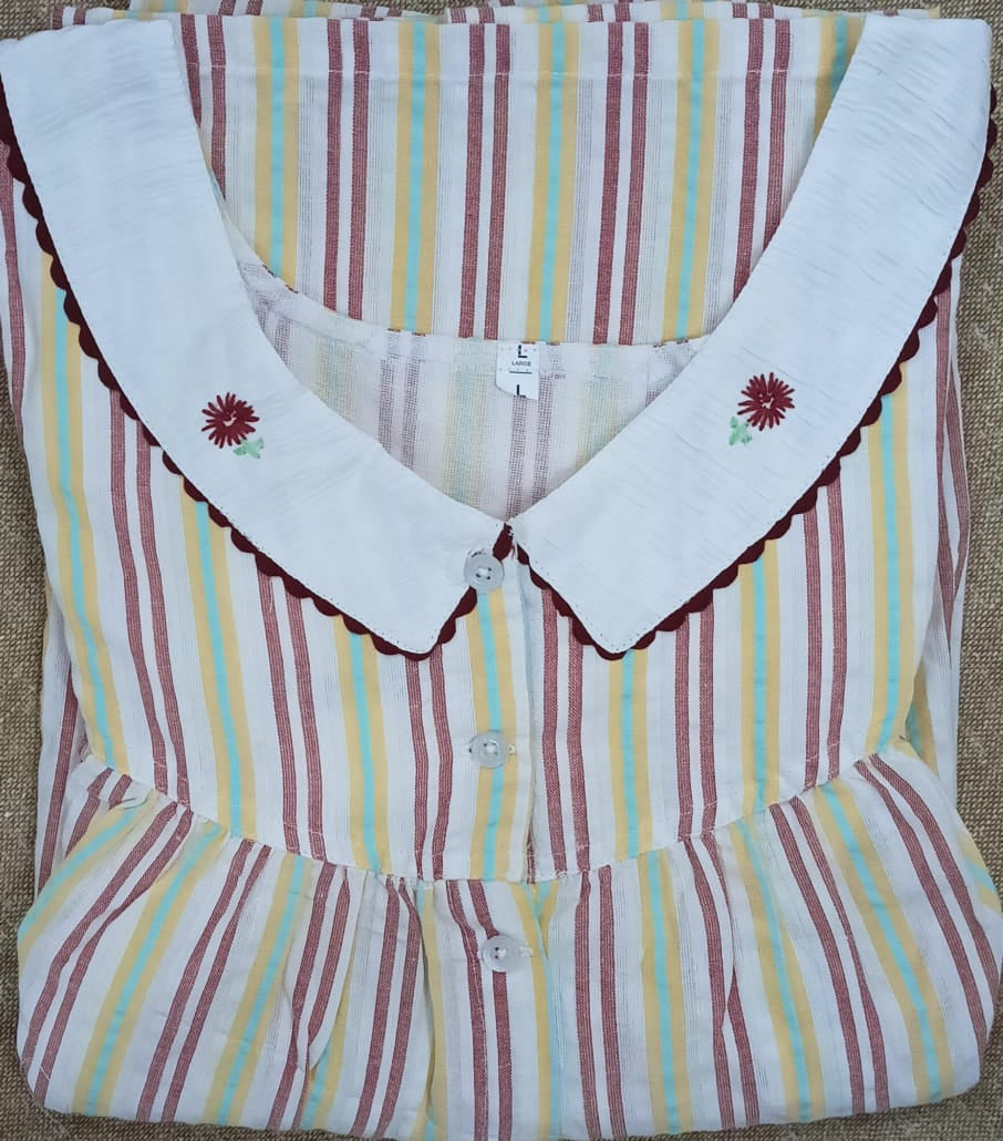 Bantex Pleated, Full Open Large Printed Nighty