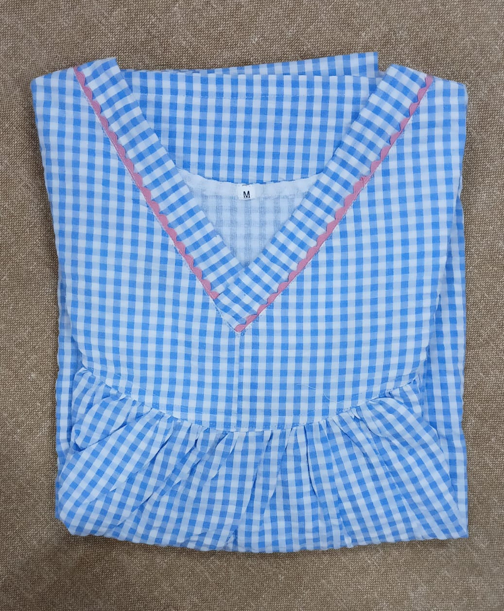 Bantex Pleated, With Pockets, No Open Medium Printed Nighty