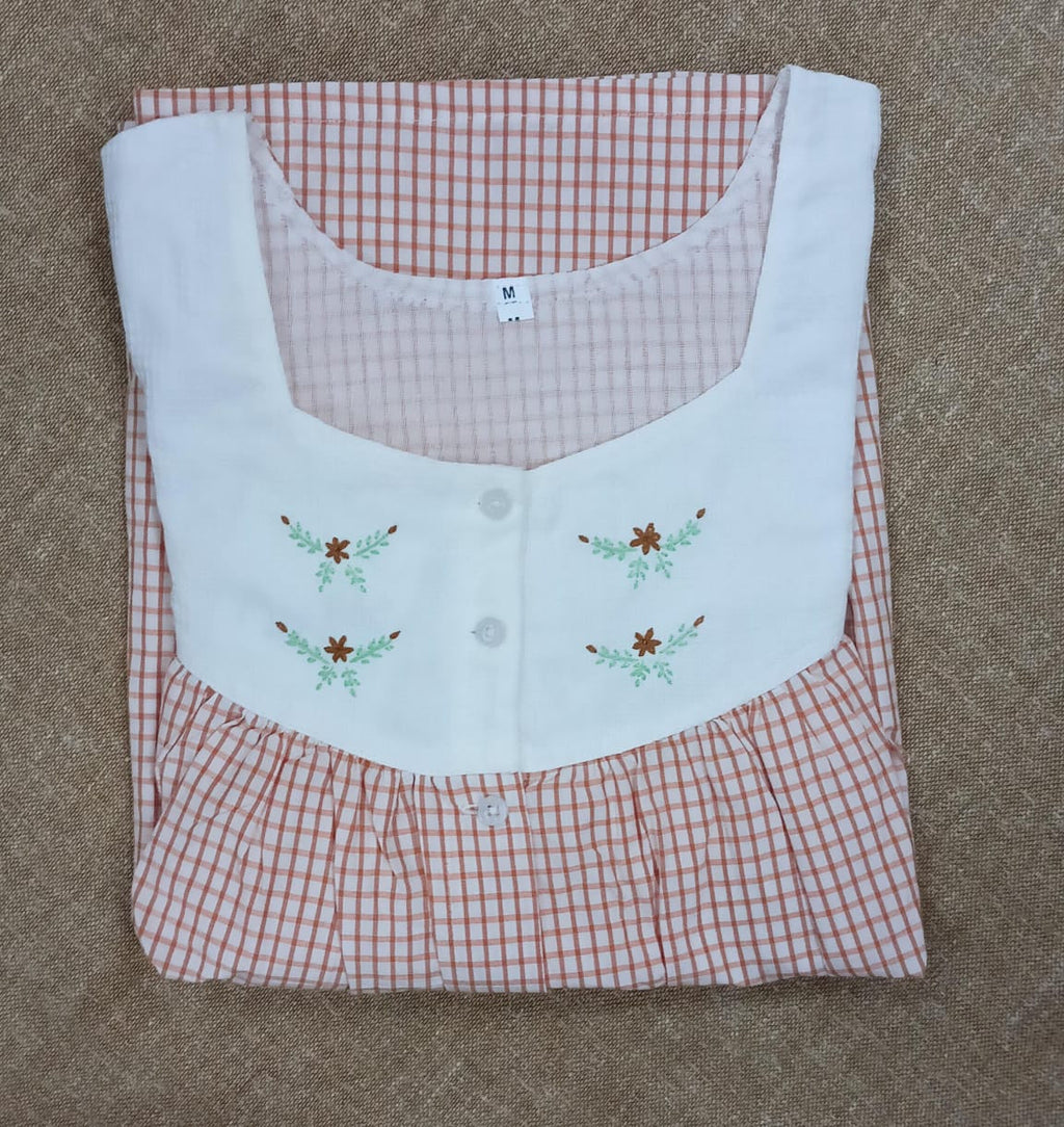 Bantex Pleated, Full Open Large Printed Nighty