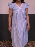 Cotton Side zip, With Pockets, Back A-line, Side elastic Small Printed Maternity Wear