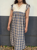 Cotton Side zip, With Pockets, Back A-line, Side elastic Small Printed Maternity Wear