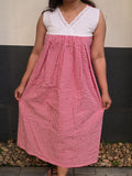 Cotton Side zip, With Pockets, Back A-line, Side elastic Medium Printed Frock Nighty