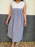 Cotton Side zip, With Pockets, Back A-line, Side elastic Small Printed Maternity Wear