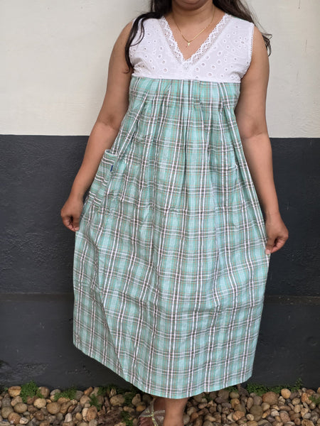 Cotton Side zip, With Pockets, Back A-line, Side elastic Large Printed Maternity Wear