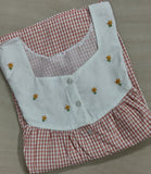 Cotton Pleated, Full Open Medium Printed Nighty