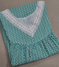 Soft Cotton Pleated, With Pockets, No Open Medium Printed Nighty