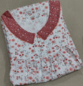Cotton Pleated, With Pockets, No Open Medium Printed Nighty