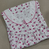 Cotton Pleated, With Pockets, Half Open Medium Printed Nighty