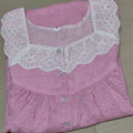 Hacoba Pleated, With Pockets, Half Open Medium Printed Nighty