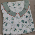 Soft Cotton Pleated, With Pockets, No Open Medium Printed Nighty