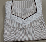 Bantex Pleated, Pockets, Full Open Medium Printed Nighty