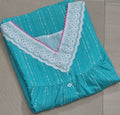 Bantex Pleated, Pockets, Half Open Large Printed Nighty