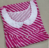 Bantex Pleated, Pockets, Half Open Large Printed Nighty