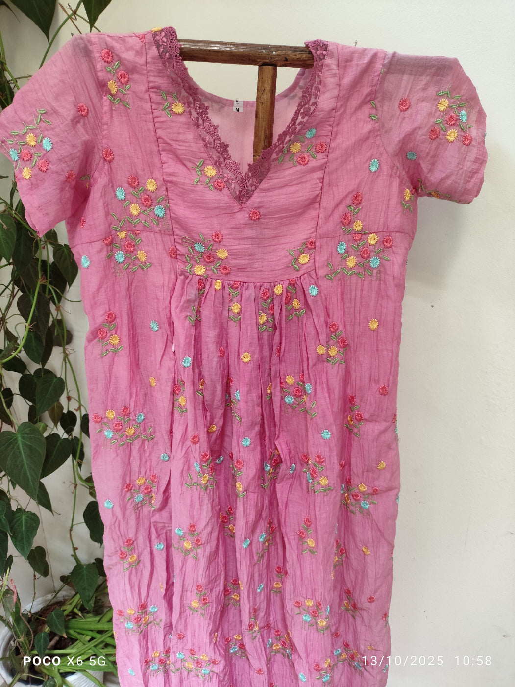 Cotton Pleated, Side zip, Pockets, Side elastic Large Printed Maternity Wear