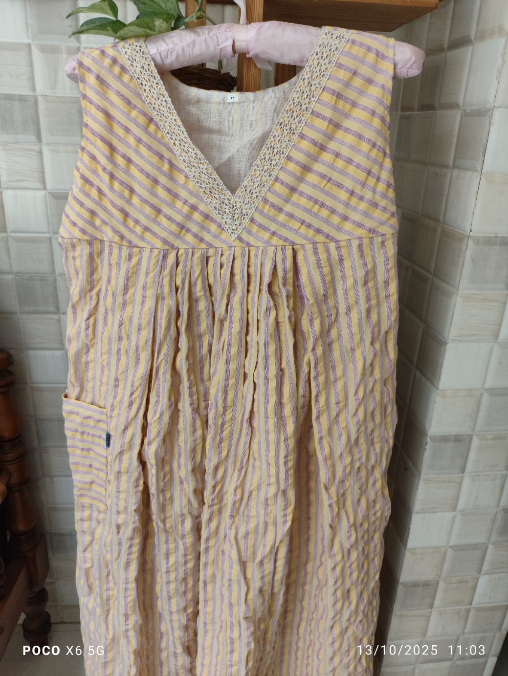 Bantex Pleated, Side zip, With Pockets, Back A-line, Side elastic Medium Printed Maternity Wear