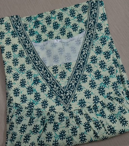 Bantex Pleated, Pockets, No Open Large Printed Nighty