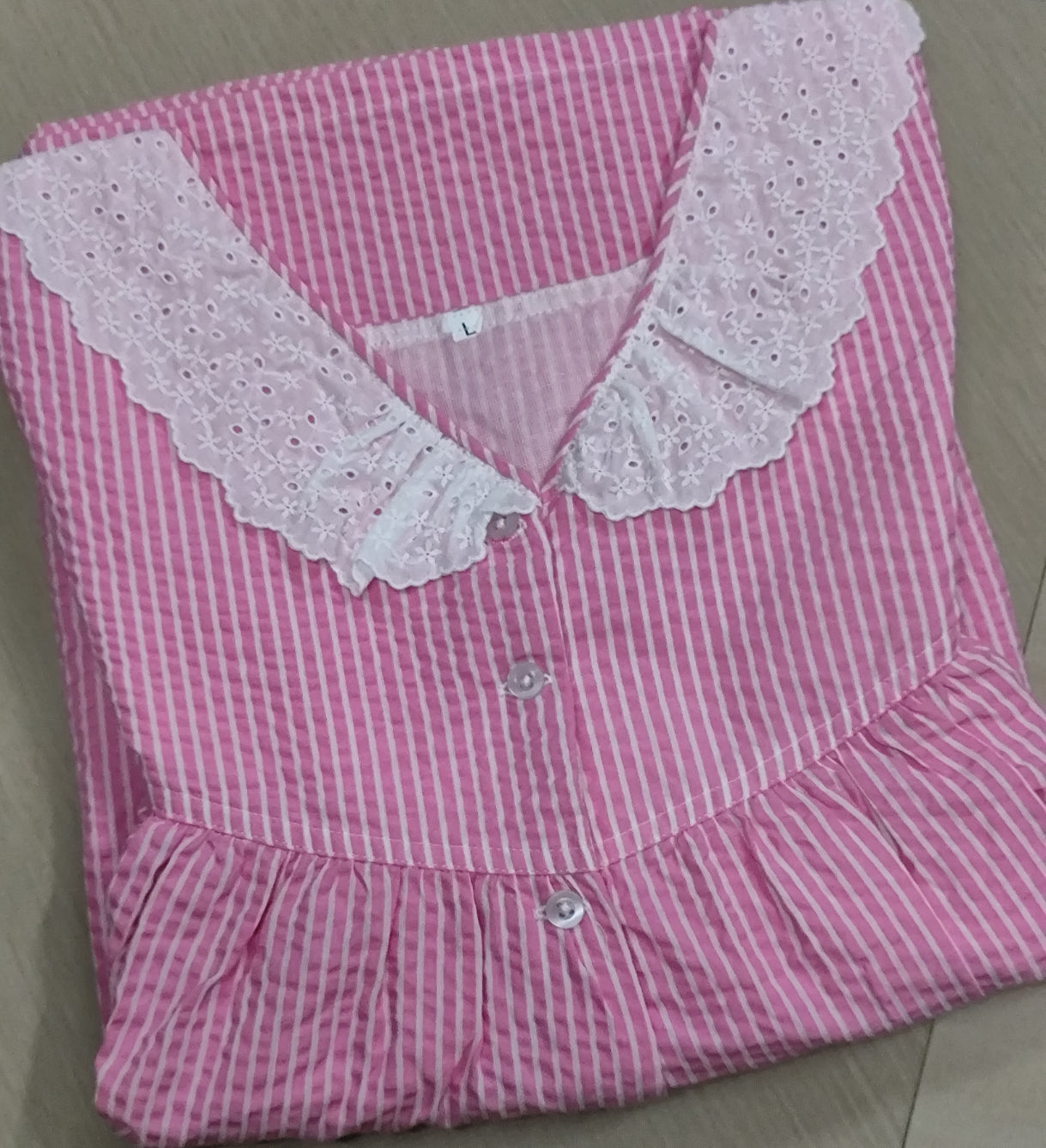Bantex Pleated, Pockets, Half Open Large Printed Nighty