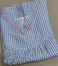Bantex Pleated, Pockets, Half Open Large Printed Nighty