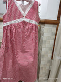 Bantex Pleated, Pockets, Back A-line, Sleeveless Medium Printed Maternity Wear