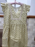 Hacoba Pleated, Pockets, Back A-line Small Printed Frock Nighty
