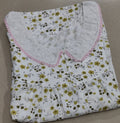 Cotton Pleated, With Pockets, Half Open Large Printed Nighty