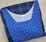 Cotton With Pockets, Back A-line, Side elastic Large Printed Frock Nighty