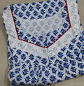 Cotton Pleated, With Pockets, Half Open Large Printed Nighty