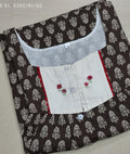 Soft Cotton Pleated, With Pockets, Half Open Large Printed Nighty