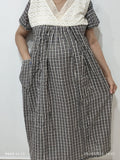 Cotton Side zip, With Pockets, Back A-line Medium Printed Maternity Wear