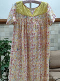 Cotton Side zip, With Pockets, Back A-line Medium Printed Maternity Wear
