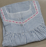 Bantex Pleated, With Pockets, Half Open Large Printed Nighty
