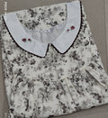 Cotton Pleated, With Pockets, Half Open Medium Printed Nighty