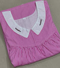 Soft Cotton Pleated, With Pockets, No Open Medium Printed Nighty