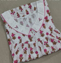 Soft Cotton Pleated, With Pockets, No Open Large Printed Nighty