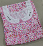 Bantex Pleated, With Pockets, Half Open Large Printed Nighty