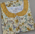 Soft Cotton Pleated, With Pockets, Half Open Large Printed Nighty
