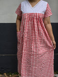 Cotton Pleated, Side zip, With Pockets, Back A-line, Side elastic Small Printed Maternity Wear