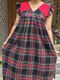 Cotton Pleated, Side zip, With Pockets, Back A-line, Side elastic Large Printed Maternity Wear
