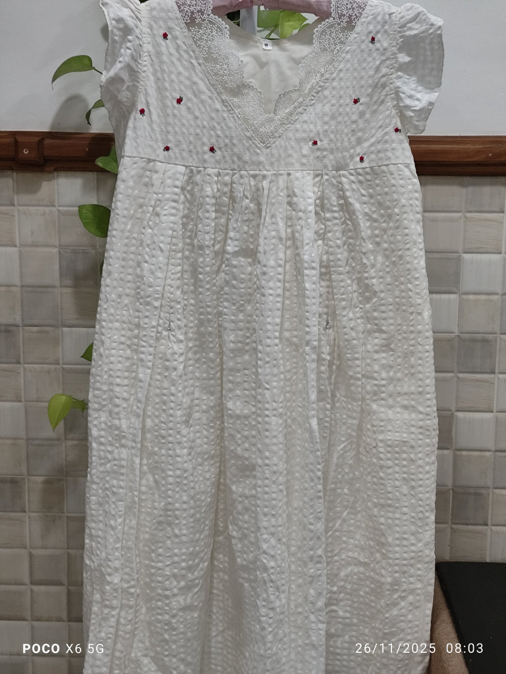 Cotton Side zip, With Pockets, Sleeveless, Side elastic Medium Printed Maternity Wear