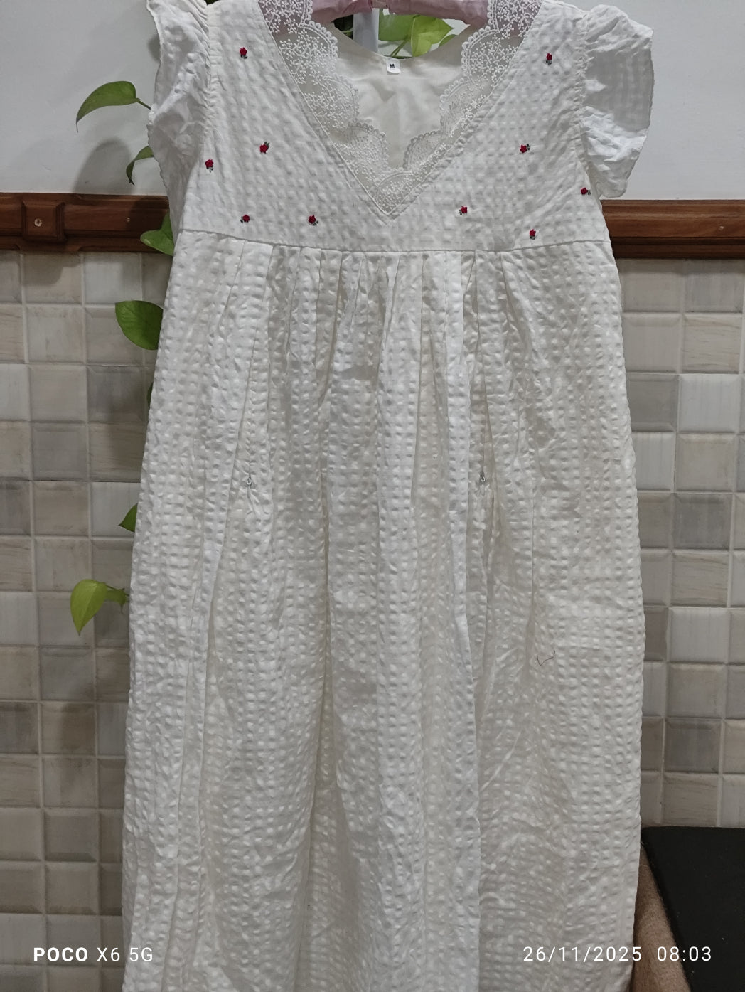 Cotton Side zip, With Pockets, Sleeveless, Side elastic Medium Printed Maternity Wear
