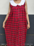 Cotton Pleated, With Pockets, Back A-line, Full Open, Side elastic Large Printed Maternity Wear