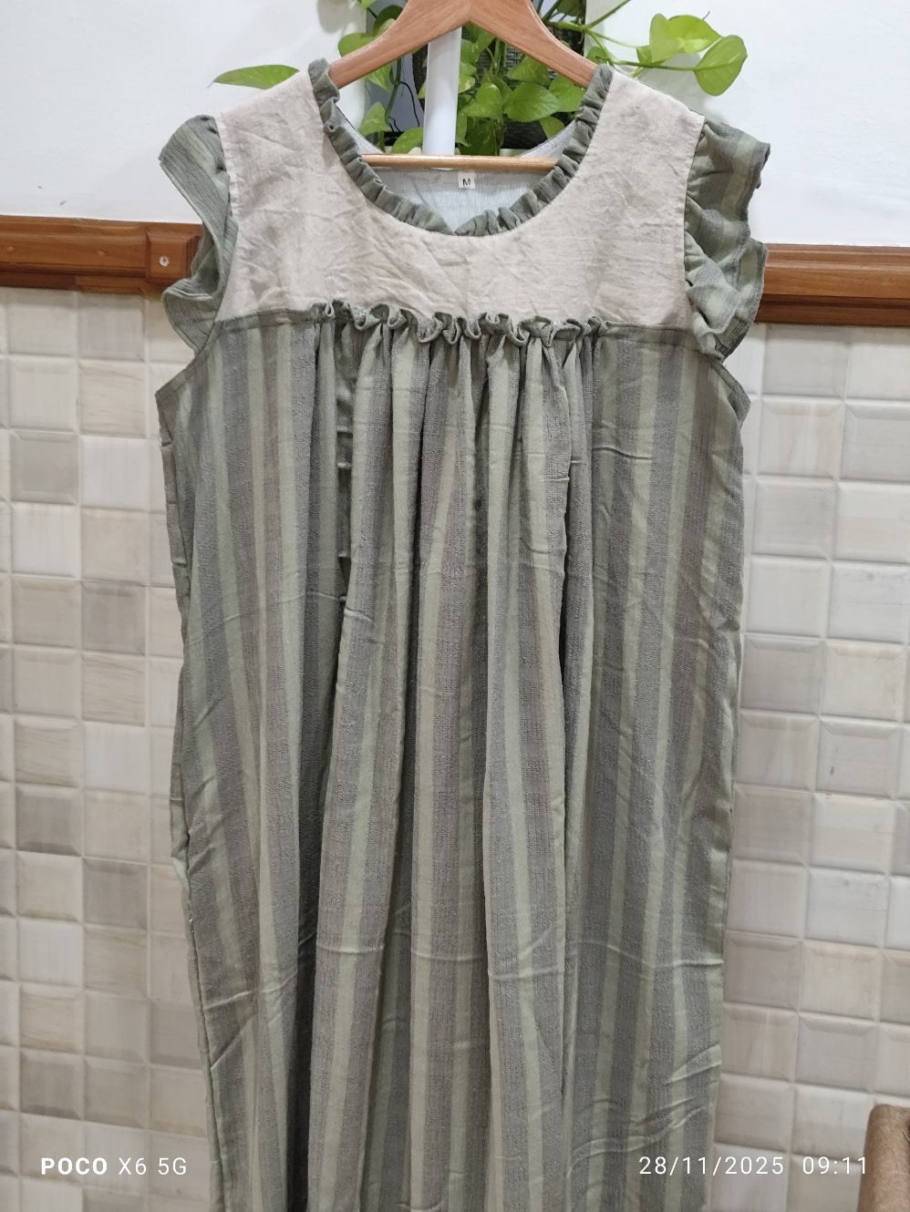 Cotton Side zip, With Pockets, Sleeveless, Side elastic Large Printed Maternity Wear