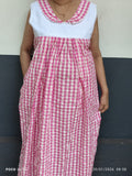 Cotton Pleated, Side zip, With Pockets, Back A-line, Side elastic Large Printed Maternity Wear