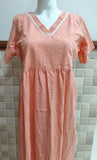 Cotton Side zip, With Pockets, Back A-line, Side elastic Large Printed Maternity Wear