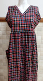 Cotton Side zip, With Pockets, Back A-line, Sleeveless, Side elastic Large Printed Maternity Wear