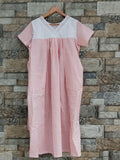 Cotton Pleated, Side zip, Tying String, With Pockets Large Printed Maternity Wear