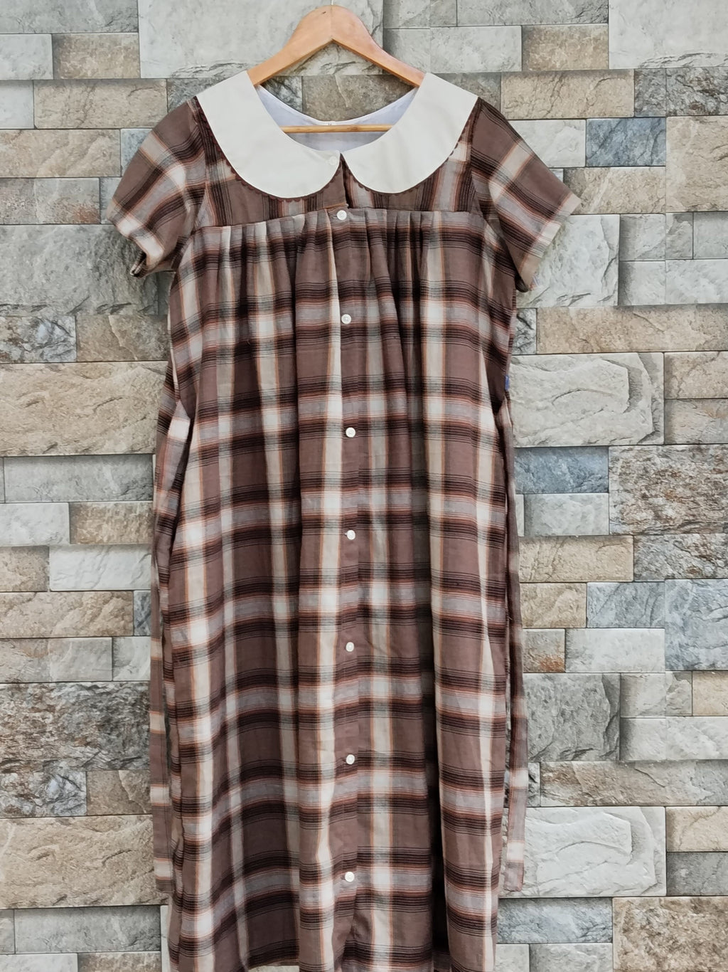 Cotton Pleated   With Pockets, Full Open Medium Printed Maternity Wear