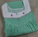 Cotton Pleated, With Pockets, No Open Medium Printed Nighty